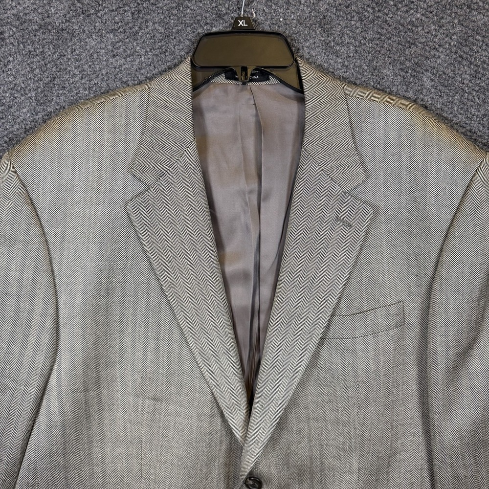 Lauren Ralph Lauren Blazer Men's 46R 100% Silk Herringbone Sport Coat Jacket